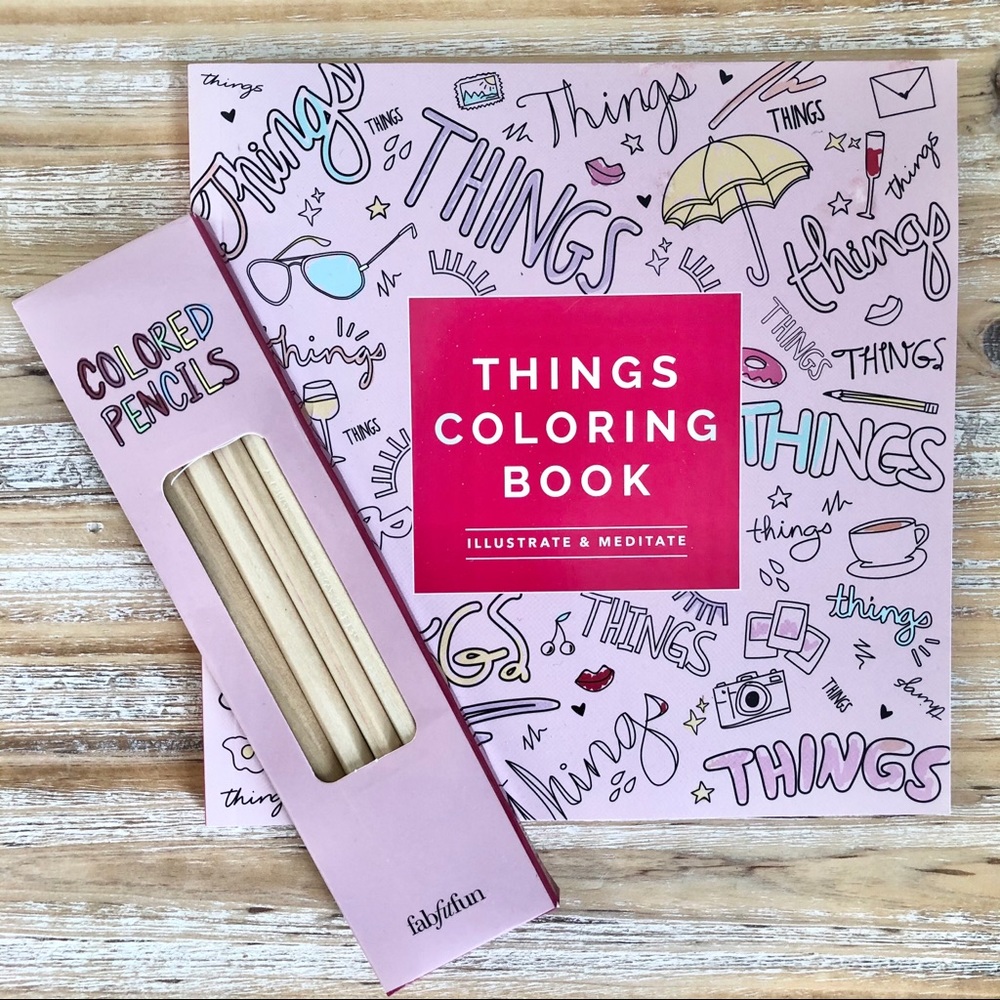 Things Coloring Book & Colored Pencils